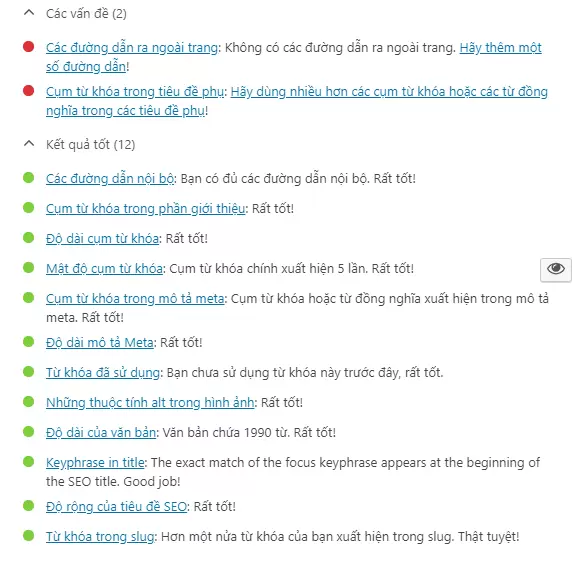 Bước 6: KIểm tra SEO content
