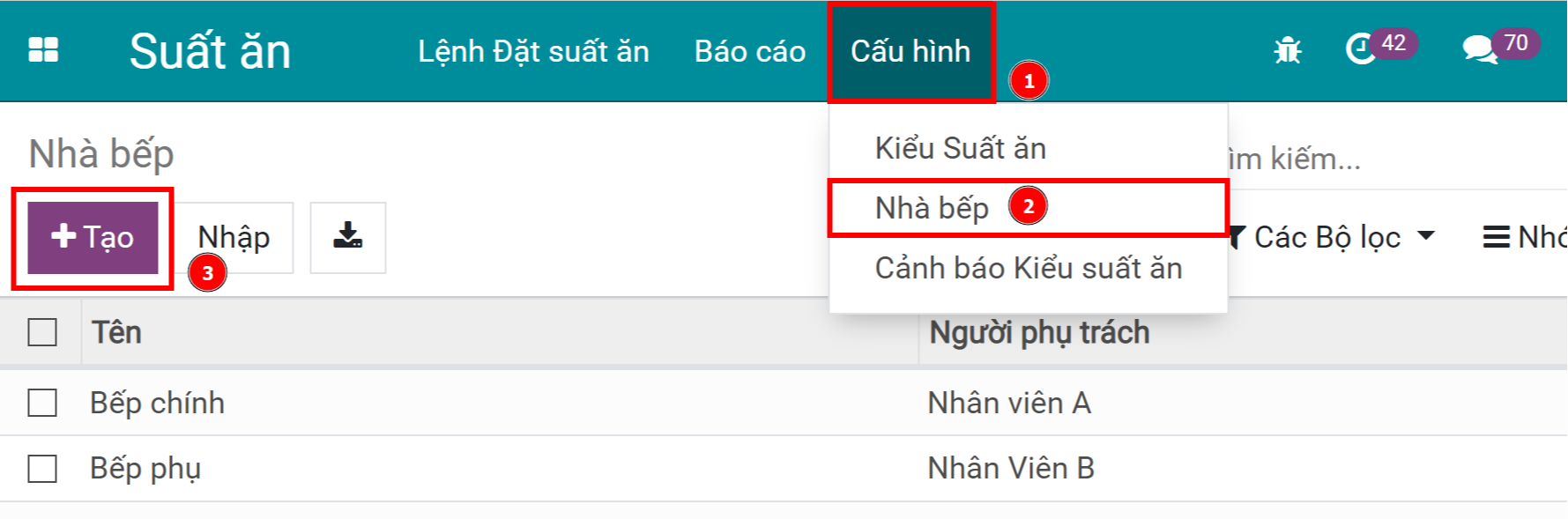 Quản lý bếp ăn