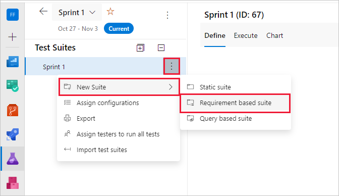 Quản lý Test Case bằng phần mềm chuyên dụng. Bạn có thể chọn một trong các loại Test Suite: Static suite (bộ kiểm thử tĩnh), Requirement based suite (bộ kiểm thử theo nghiệp vụ) và Query based suite (bộ kiểm thử theo truy vấn)