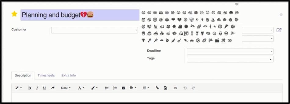 Đa dạng emoji để sử dụng.