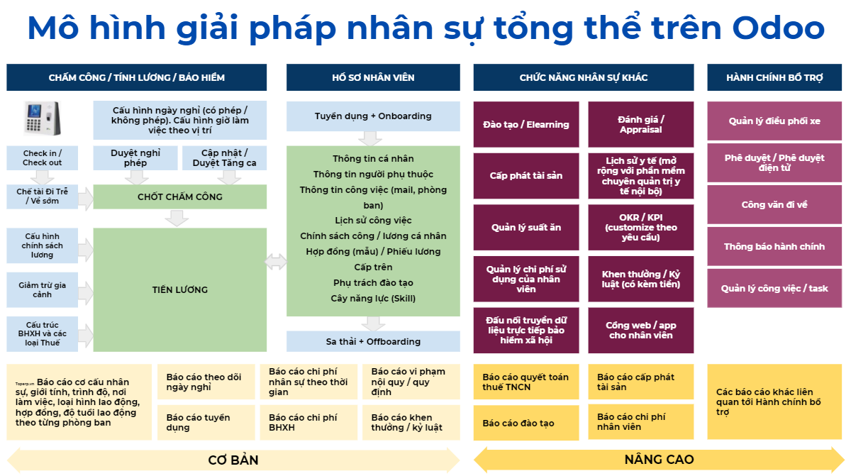 Bức tranh tổng thể Odoo HRM