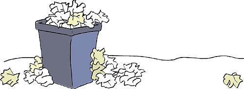 The letter-writing metaphor suggests that the software process relies on expensive trial and error rather than careful planning and design