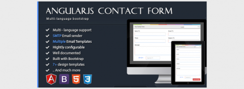 11. Biểu biểu mẫu liên hệ AngularJS - HTML5 Bootstrap đa ngôn ngữ