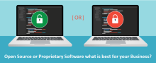 Open-source software is distributed with its source code, and lets users freely inspect, modify, and enhance it per its licensing agreement, while proprietary software is the copyrighted property of an individual or company that limits its use, distribution, and modification by way of a proprietary license.