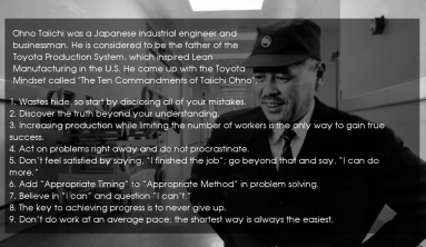 Lean Insights - Review the book "The Ten Commandments of Taiichi Ohno", By Yoshihito Wakamatsu