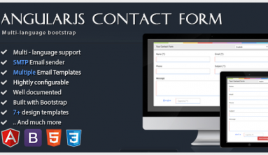 11. Biểu biểu mẫu liên hệ AngularJS - HTML5 Bootstrap đa ngôn ngữ